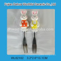 Cutely Keramik-Kaninchen mit Edelstahl-Löffel mit Keramik-Griff geformt